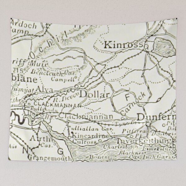 Item preview, DOLLAR & surrounding area map 1891 designed and sold by yourscotland.