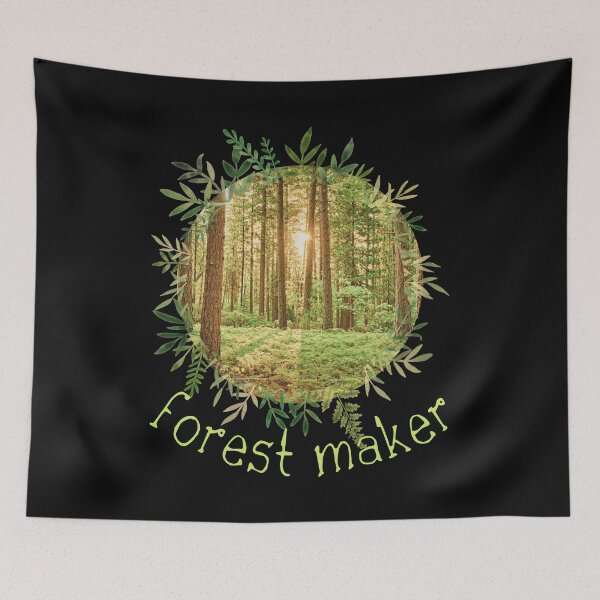 Item preview, Forest Maker Circle Leaf Frame Design designed and sold by EarthArtDesigns.
