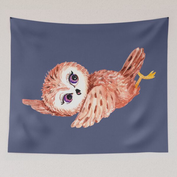 Item preview, Cool Forest Little owl. Watercolor Owl. Cool baby Owl. Owl for Kids. designed and sold by ZheltakovaIana.
