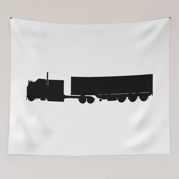 Item preview, US truck, US lorry with semi trailer. LKW, TIR Truck with trailer silhouetteboss, silhouette boss designed and sold by Marcin Adrian.