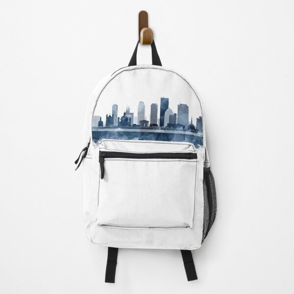 Item preview, Dayton Skyline Watercolor Navy Blue by Zouzounio Art designed and sold by zouzounioart.