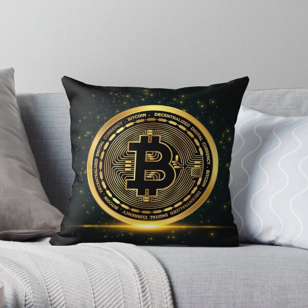 Bitcoin Crypto Throw Pillow