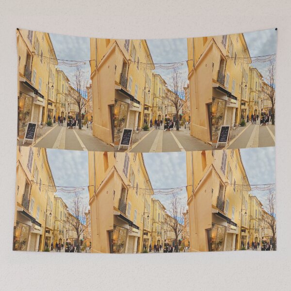 Item preview, South of France Traditional Architecture Golden Street Scene  designed and sold by rl2020.
