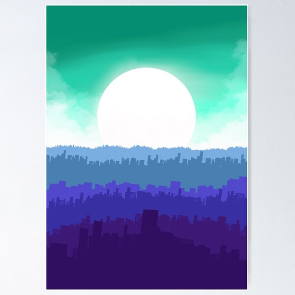 Item preview, Blue Cityscape  designed and sold by art-amIright.