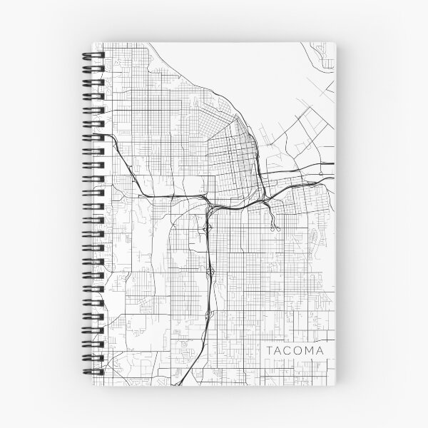 Item preview, Tacoma Map, Estados Unidos - Blanco y negro designed and sold by MainStreetMaps.
