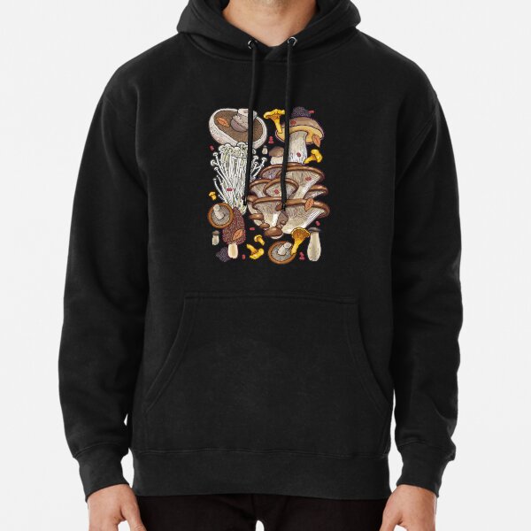 Beige mushroom forest Pullover Hoodie