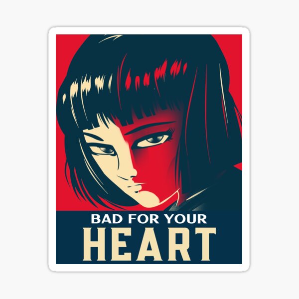 bad-for-your-heart-anime-sticker-by-mada-official-redbubble