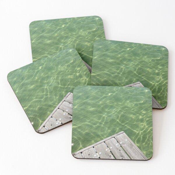 Item preview, Wooden pier with sunlit waves designed and sold by JuliVogel.