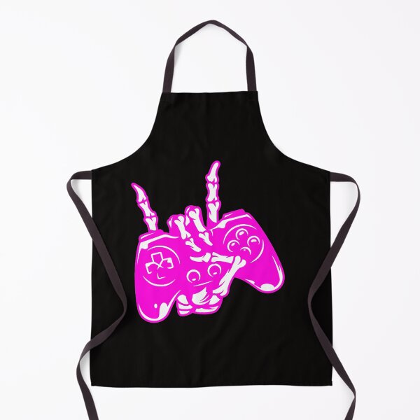 Item preview, Copy of Vintage Monochrome Gaming Gamepad Held by Skeleton Hand Pink designed and sold by WearWolfDesigns.