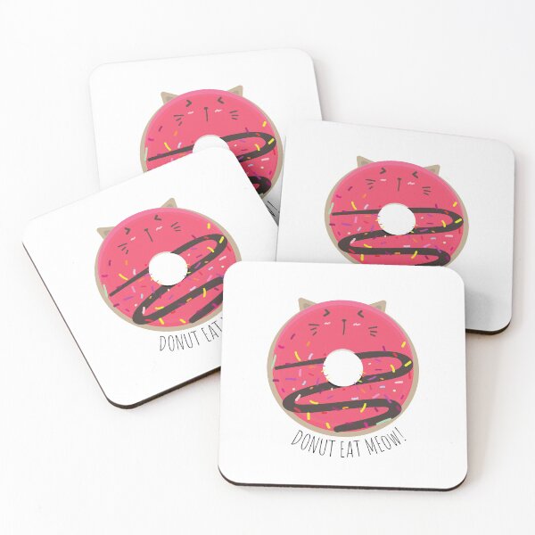 Item preview, Donut Eat Meow, Donut Cat Dark Pink designed and sold by sanashibata.