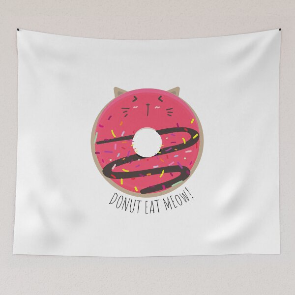 Item preview, Donut Eat Meow, Donut Cat Dark Pink designed and sold by sanashibata.