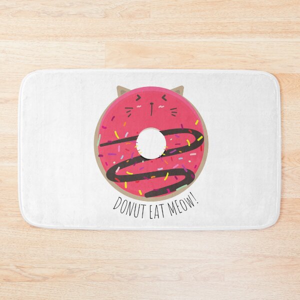 Item preview, Donut Eat Meow, Donut Cat Dark Pink designed and sold by sanashibata.