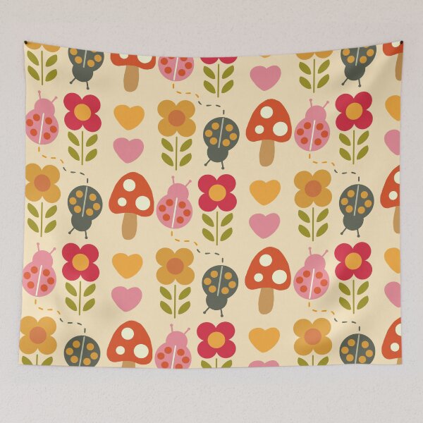 Item preview, Retro Bugs and Flowers designed and sold by KathrinLegg.
