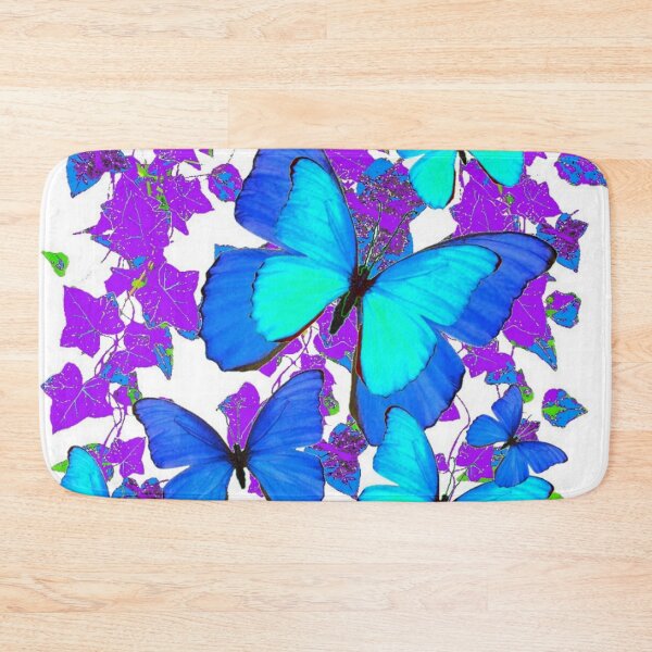 Item preview, BLUE BUTTERFLIES PURPLE VINES ABSTRACT designed and sold by sharlesart.