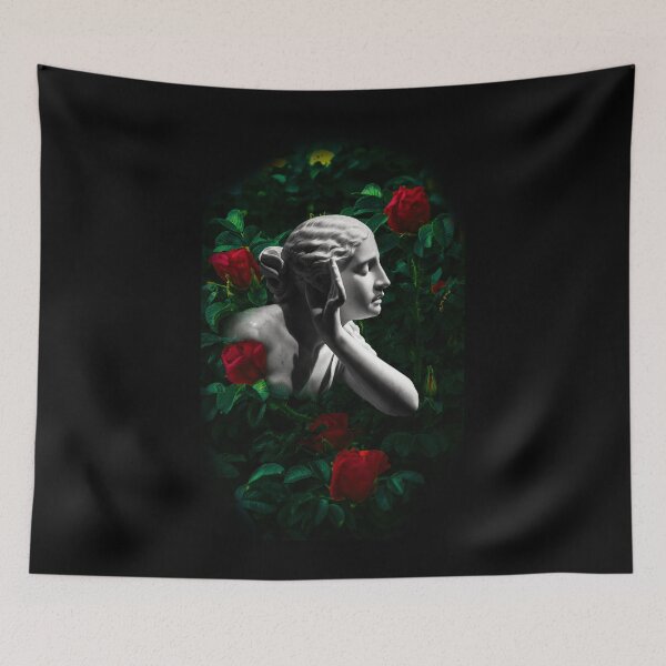 Item preview, statue of a woman between roses designed and sold by That Store With the Fun Stuff.