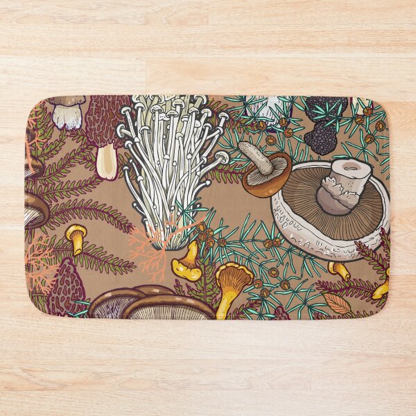 Item preview, Beige mushroom forest designed and sold by smalldrawing.