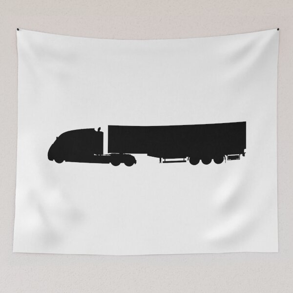 Item preview, US truck, US lorry with semi trailer. LKW, TIR Truck with trailer silhouetteboss, silhouette boss designed and sold by Marcin Adrian.