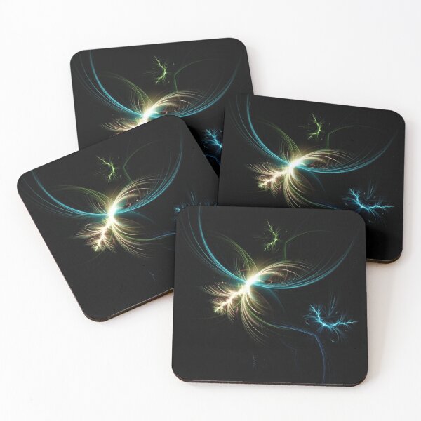 Item preview, Beautiful Abstract Pattern Of Colored Smooth Lines On A Black Background designed and sold by tatkhagata.
