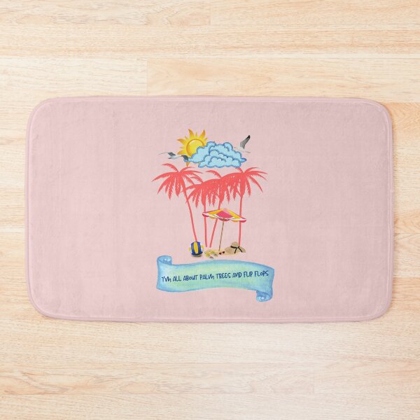 Item preview, I'm All About Flip Flops and Palm Trees - Beach Vibes Quote designed and sold by mimiscreativity.