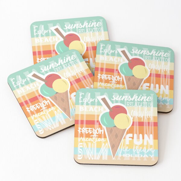 Item preview, Ice cream holiday vacation summer fun - relax, explore, sunshine and sandy feet.  Caroline Laursen Original designed and sold by Caroline Laursen.