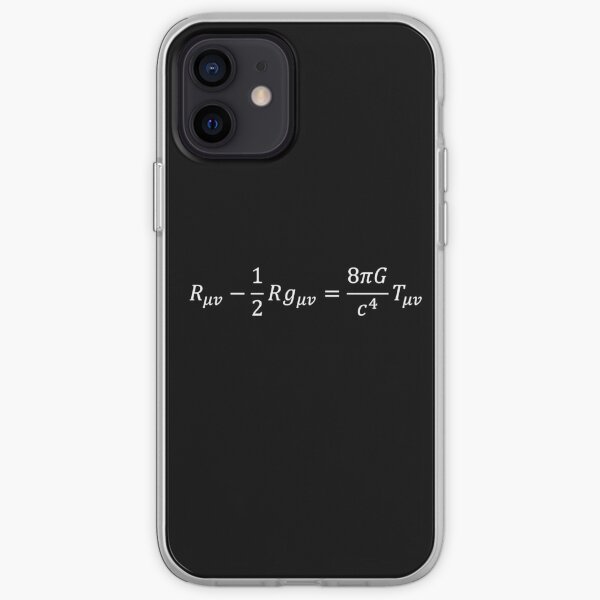 Einstein field equation of general relativity dark version iPhone Soft Case