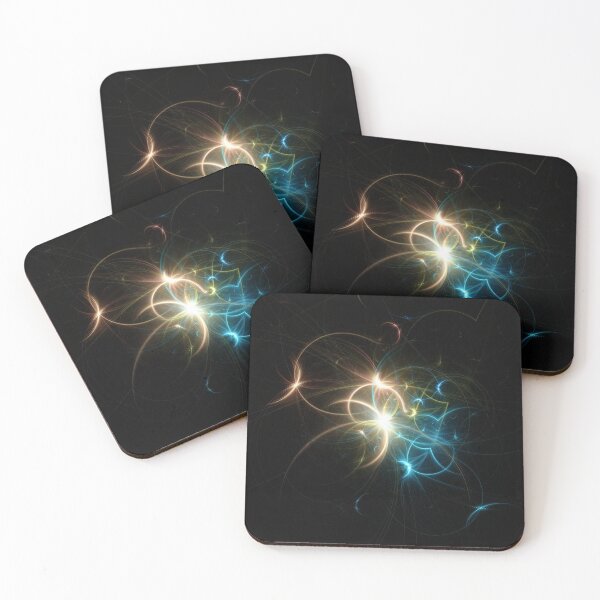 Item preview, Beautiful Abstract Pattern Of Colored Smooth Lines On A Black Background designed and sold by tatkhagata.