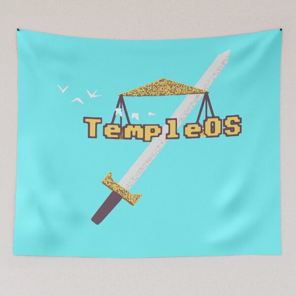 Item preview, Temple OS Pastel (BLUE background) designed and sold by Ratch2929.