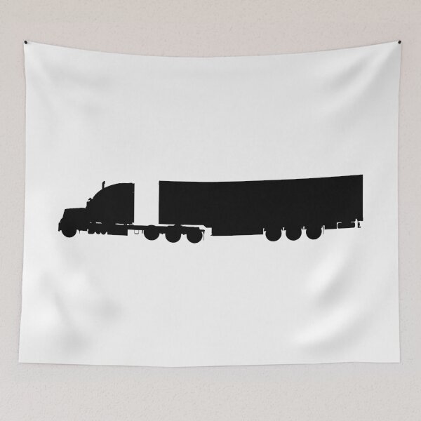 Item preview, US truck, US lorry with semi trailer. LKW, TIR Truck with trailer silhouetteboss, silhouette boss designed and sold by Marcin Adrian.
