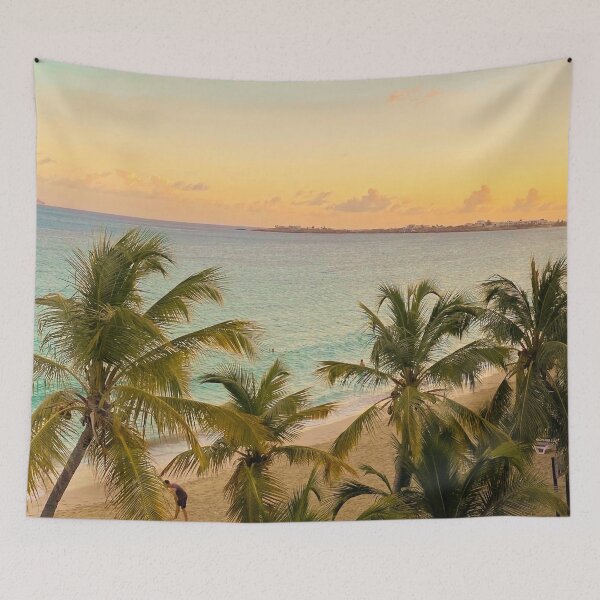 Item preview, Aesthetic Orange Sunset At The Beach designed and sold by Barolina.