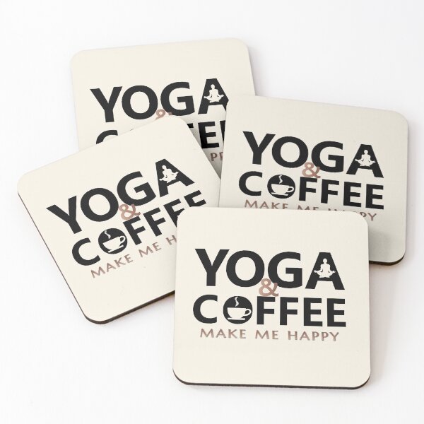 Item preview, Coffee and yoga make me happy - Yoga and coffee lovers designed and sold by Alice-Elgawi.