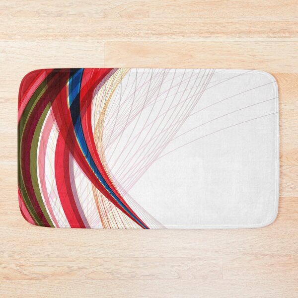 Item preview, Red Blue Half Circles Abstract Art designed and sold by Bruce ALMIGHTY Baker.