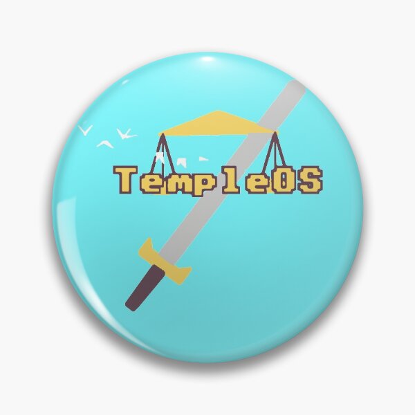 Item preview, Temple OS Flat Pastel (BLUE background) designed and sold by Ratch2929.