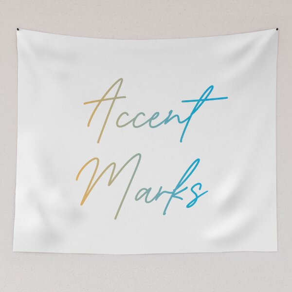 Aperçu de l'œuvre Marques d'accent - Logo blanc créée et vendue par AccentMarks.
