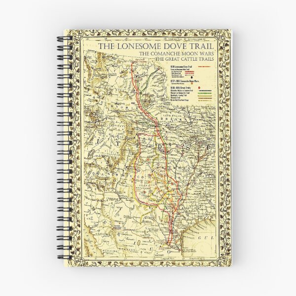 Item preview, Lonesome Dove Trail Map to Montana designed and sold by oldwestcowboy.