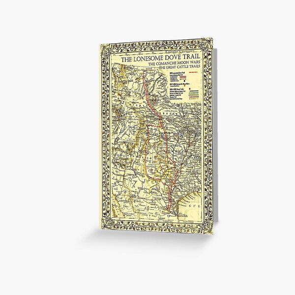 Item preview, Lonesome Dove Trail Map to Montana designed and sold by oldwestcowboy.