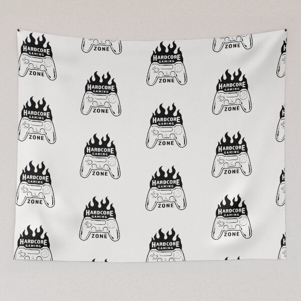 Item preview, Hardcore Gaming Zone Vintage Monochrome Gaming White designed and sold by WearWolfDesigns.