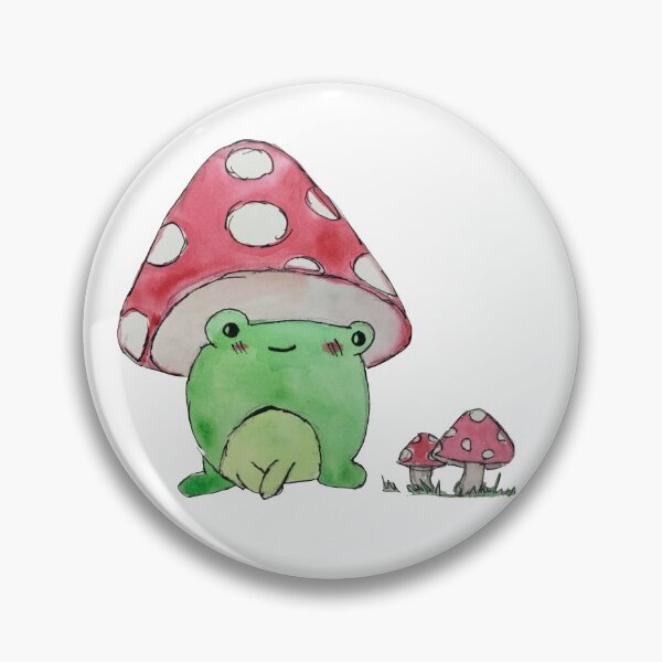 Item preview, Frog and Mushroom Watercolor Painting designed and sold by Ellora  Roy.