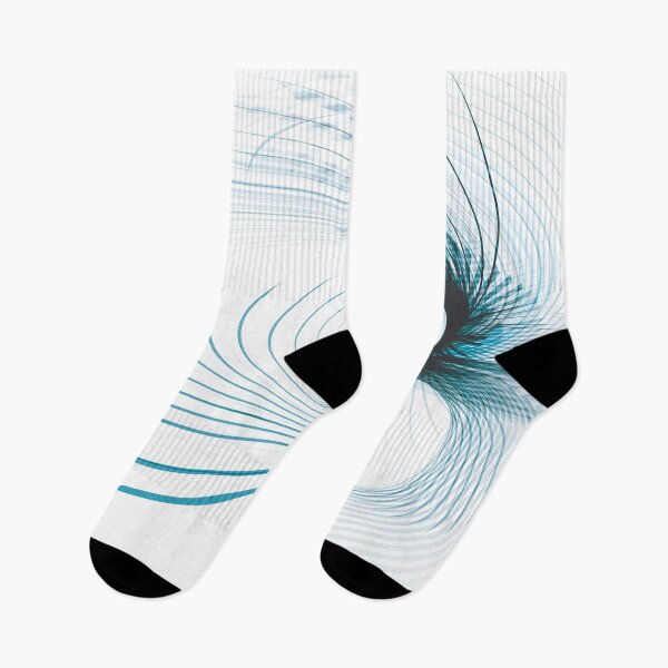 Item preview, Blue Curved Lines Abstract Art designed and sold by Bruce ALMIGHTY Baker.