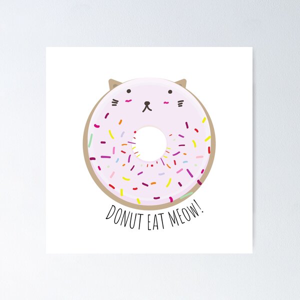 Item preview, Donut Eat Meow, Donut Cat Vanilla designed and sold by sanashibata.