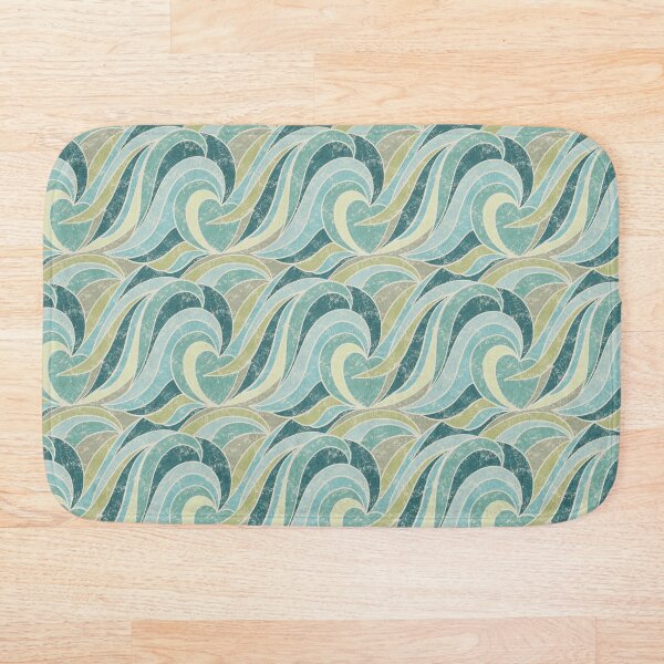 Abstract Waves Bath Mat