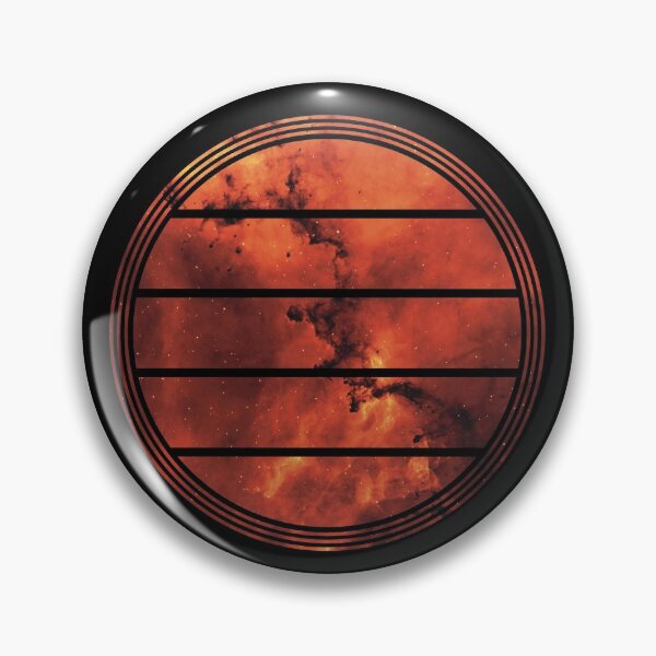 Item preview, Orange and Red Nebula and Stars in Abstract Parting in the Night Sky designed and sold by BtheLight.
