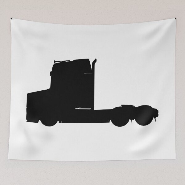 Item preview, US truck, US lorry with semi trailer. LKW, TIR Truck with trailer silhouetteboss, silhouette boss designed and sold by Marcin Adrian.