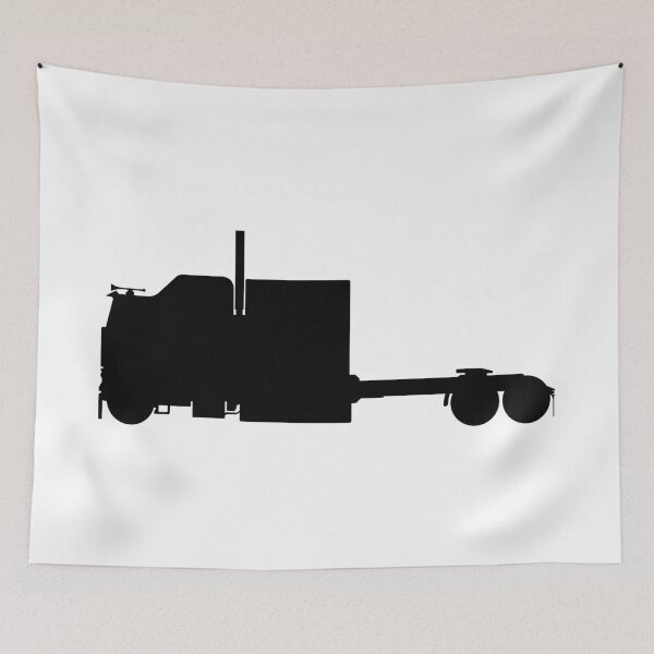 Item preview, US truck, US lorry with semi trailer. LKW, TIR Truck with trailer silhouetteboss, silhouette boss designed and sold by Marcin Adrian.