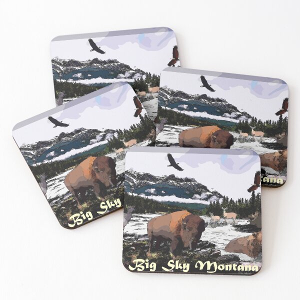 Item preview, Montana Big Sky Country Travel Poster designed and sold by oldwestcowboy.