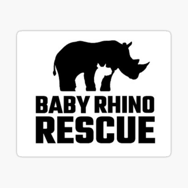 Baby Rhino Rescue logo Sticker