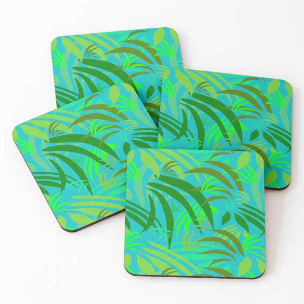 Item preview, Fronds on Cyan Repeat 5748 designed and sold by Art in My Loft.