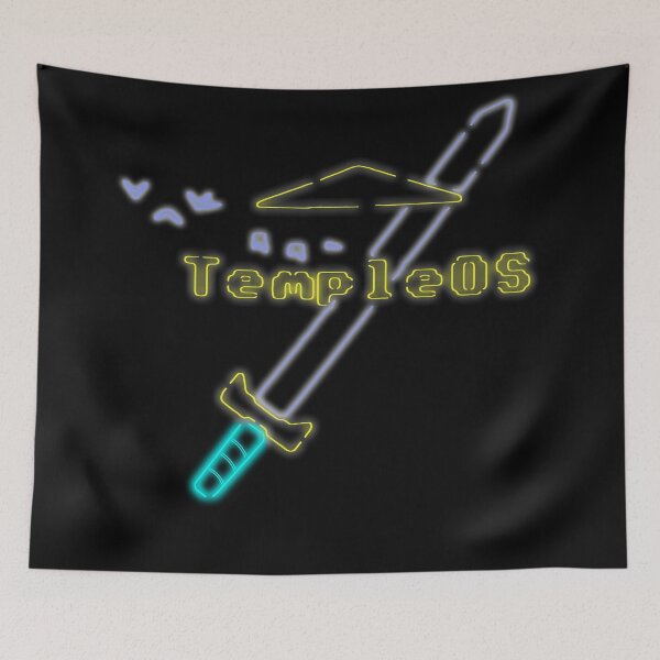 Item preview, Temple OS Neon (Blue Variant) designed and sold by Ratch2929.