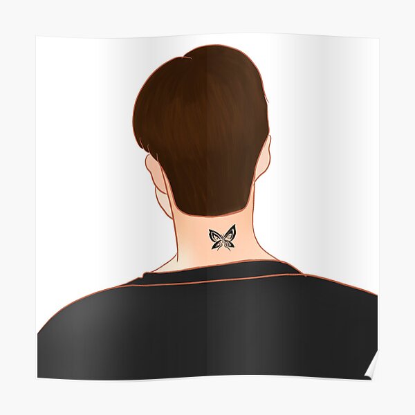 "Nevertheless Kdrama Park Jae Eon Butterfly Tattoo" Poster for Sale by