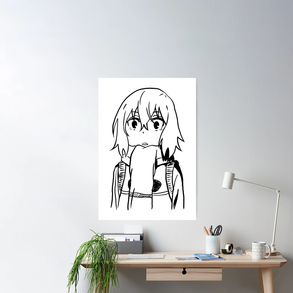 Erased anime, All main character in black and white pop art minimalist  design