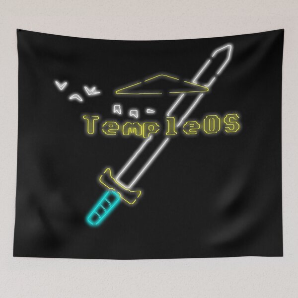 Item preview, Temple OS Neon (White Variant) designed and sold by Ratch2929.